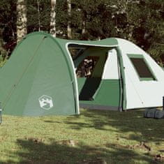 Vidaxl Družinski šotor za 6 oseb zelen vodoodporen