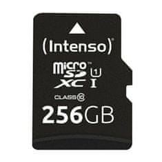 NEW Spominska Kartica Micro SD z Adapterjem INTENSO 3423492 256 GB Črna