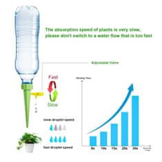 Netscroll Pripomoček za avtomatsko zalivanje rastlin, dozirnik deluje na podlagi samodejnega kapljičnega namakalnega sistema, 15 dni, varčevanje z vodo, idealen za zaposlene vrtnarje, 5 kosov, PlantDrip