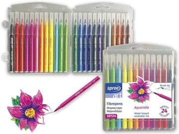 SPREE Flomaster šolski akvarelni 1/24 na vodni osnovi 58124