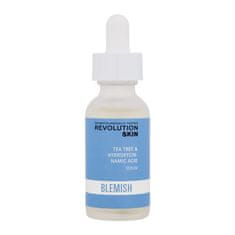 Revolution Skincare Blemish Tea Tree & Hydroxycinnamic Acid Serum serum za nego mastne in k aknam nagnjene kože 30 ml za ženske