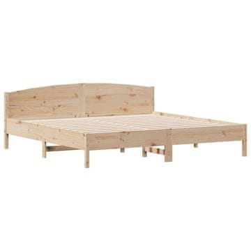 Vidaxl Posteljni okvir brez vzmetnice 180x200 cm trdna borovina
