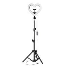 MG Heart Ring krožka LED svetloba 12'' + stativ 2.1 m, črna