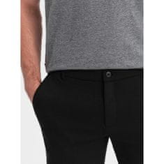 OMBRE Moške hlače SLIM FIT črne barve MDN124768 S