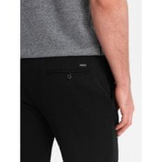OMBRE Moške hlače SLIM FIT črne barve MDN124768 S