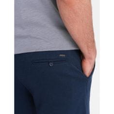 OMBRE Moške kratke hlače SLIM FIT temno modra melanž MDN124767 XXL