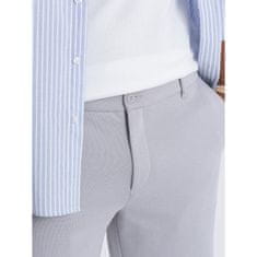 OMBRE Moške hlače SLIM FIT svetlo sive barve MDN124770 XXL