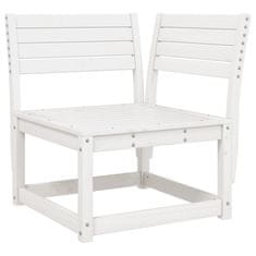 Greatstore Kotni vrtni kavč bel 73x73x78 cm trdna borovina