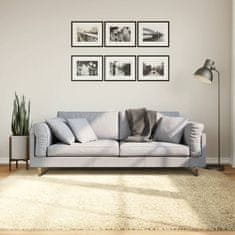 Vidaxl Košata preproga PAMPLONA moderna zlata 200x200 cm
