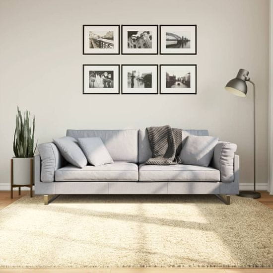 shumee Košata preproga moderna zlata 200x200 cm