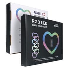 MG Heart Ring krožka LED svetloba 10'' + stativ 2.1 m, črna