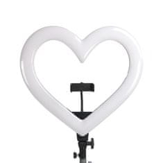 MG Heart Ring krožka LED svetloba 10'' + stativ 2.1 m, črna