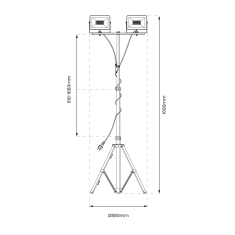 Milagro Reflektor na stojalu Bobby 2 x 50W 4000K LED, Milagro