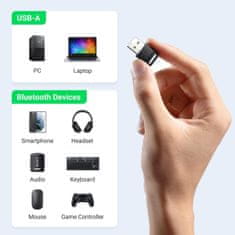 Ugreen CM390 5.0 USB Bluetooth adapter, črna