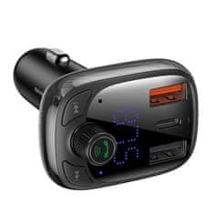 BASEUS Bluetooth FM-oddajnik S13 v obliki črne črne ploščice