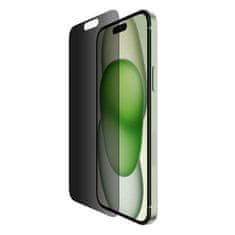 Belkin SCREENFORCE Zaščitno steklo s kaljenim steklom za zasebnost in zaščito pred mikrobi za iPhone 15 Plus / 14 Pro Max