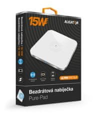 Aligator Brezžični polnilec Pure-Pad 15W, bel