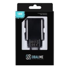 Obal:me PAKET: ME potovalni polnilec USB-A 18W črn