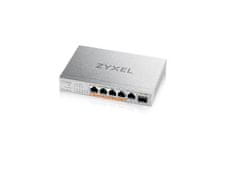 Zyxel XMG-105 5 vrat 2,5G + 1 SFP+, 4 vrata 70W skupaj PoE++ Namizno večigitalno stikalo brez upravljanja
