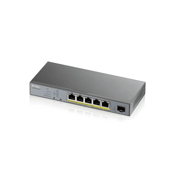 Zyxel GS1350-6HP Čarovnica CCTV PoE s 6 priključki, 60 W, 802.3BT
