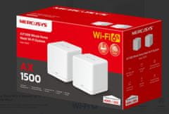 TP-Link WiFi usmerjevalnik Mercusys Halo H60X(2 paketa) WiFi 6, AX1500, 3x GLAN2,4/5 GHz