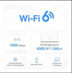 TP-Link WiFi usmerjevalnik Mercusys Halo H60X(2 paketa) WiFi 6, AX1500, 3x GLAN2,4/5 GHz