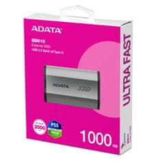 A-Data zunanji SSD 1TB SD810 USB 3.2 USB-C, srebrn