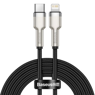 BASEUS podatkovni kabel Cafule USB-C/Lightning PD 20W 2m črn