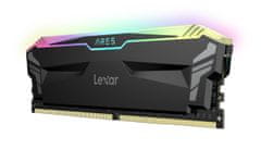 Lexar ARES DDR4 16GB (komplet 2x8GB) UDIMM 3600MHz CL18 XMP 2.0 & AMD Ryzen - RGB, hladilnik, črna