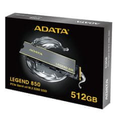 A-Data LEGEND 850/512GB/SSD/M.2 NVMe/Gold/5R