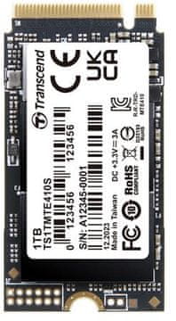 Transcend MTE410S 1TB SSD M.2 2242, NVMe PCIe Gen4 x4 5000MB/s R 3500MB/s W