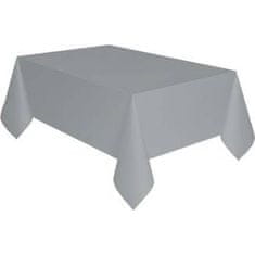 Amscan Plastični namizni prt srebrn 137x274 cm -