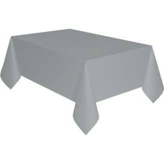 Amscan Plastični namizni prt srebrn 137x274 cm -