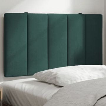 Vidaxl vidaXL Blazina za vzglavje, temno zelena, 90 cm, žamet