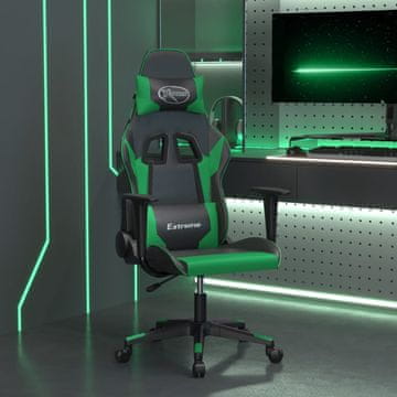 Vidaxl vidaXL Masažni igralni stol, črno-zelen, umetno usnje