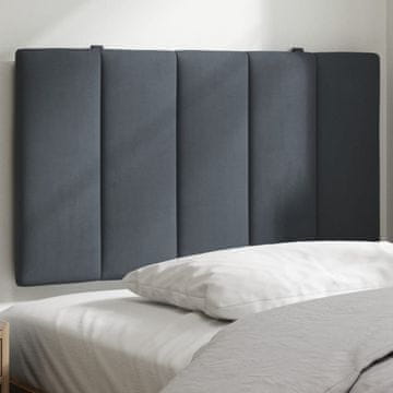 Vidaxl vidaXL Blazina za vzglavje temno siva 80 cm žametna