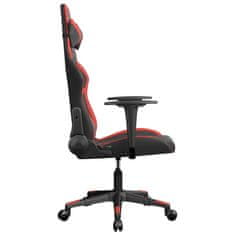 Vidaxl Gaming stol črno in rdeča umetno usnje