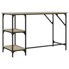 Vidaxl Pisalna miza sonoma hrast 120x50x75 cm kovina in inženirski les