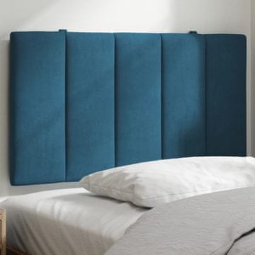 Vidaxl vidaXL Blazina za vzglavje, modra, 90 cm, žamet