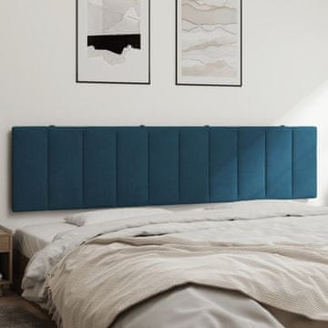 Vidaxl vidaXL Blazina za vzglavje, modra, 200 cm, žamet