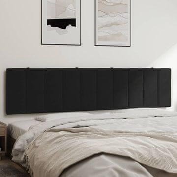 Vidaxl vidaXL Blazina za vzglavje, črna, 200 cm, žamet