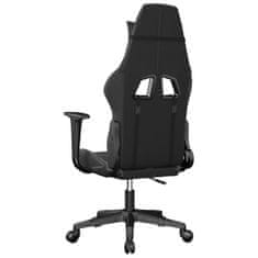 Vidaxl Gaming stol črno in siva umetno usnje