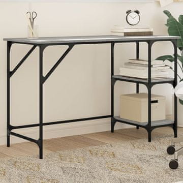 Vidaxl vidaXL Pisalna miza, siva, hrast sonoma, 120x50x75 cm
