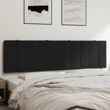 Vidaxl vidaXL Blazina za vzglavje, črna, 180 cm, žamet