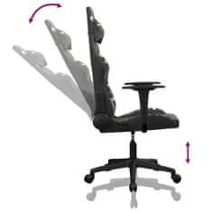 Vidaxl Gaming stol črno in kamuflažno umetno usnje