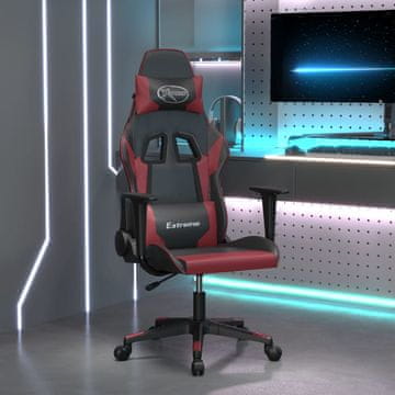 Vidaxl vidaXL igralni stol, črn in bordo, umetno usnje