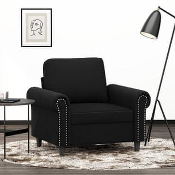 Vidaxl vidaXL Fotelj, črne barve, 60 cm, oblazinjen z žametom