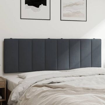 Vidaxl vidaXL Blazina za vzglavje, temno siva, 160 cm, žamet