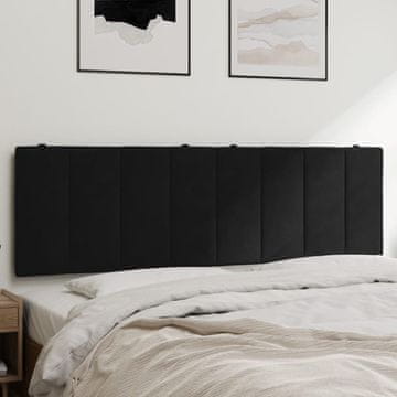 Vidaxl vidaXL Blazina za vzglavje, črna, 160 cm, žamet