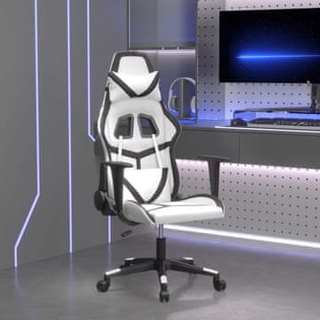 Vidaxl vidaXL igralni stol, črno-bel, umetno usnje
